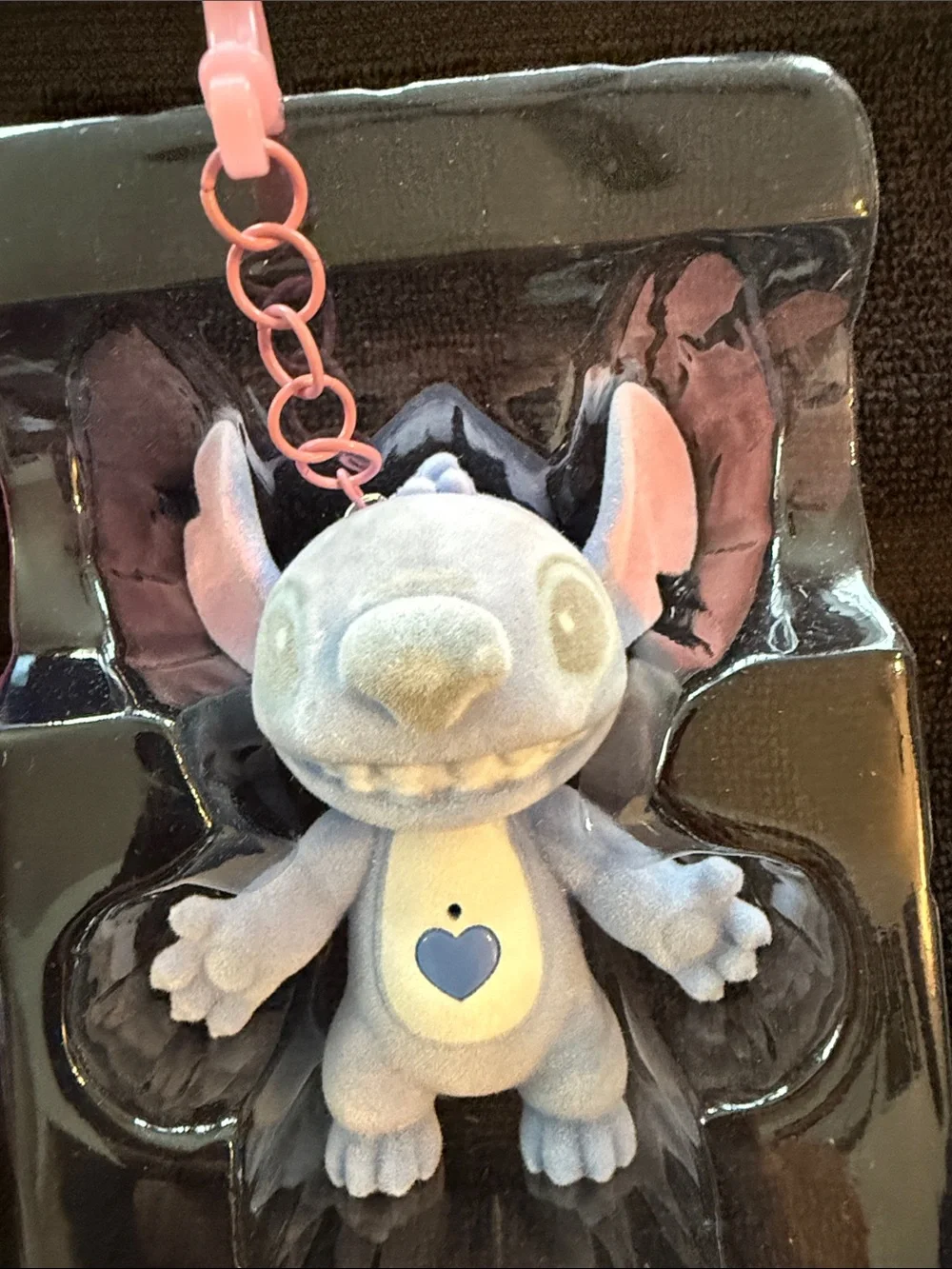 Disney Light Blue Stitch Plush Keychain Clip